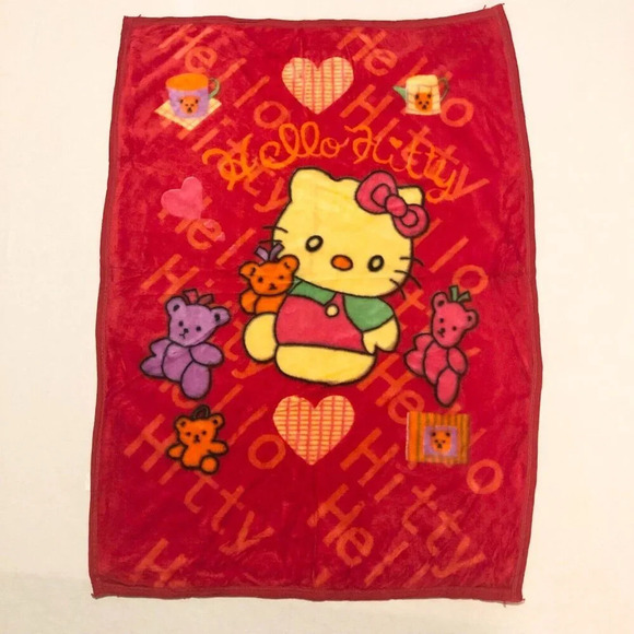 Hello Kitty Fleece Baby Blanket  43 x 31 Inch Size - Picture 1 of 16